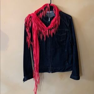 Chicos platinum dark denim jacket